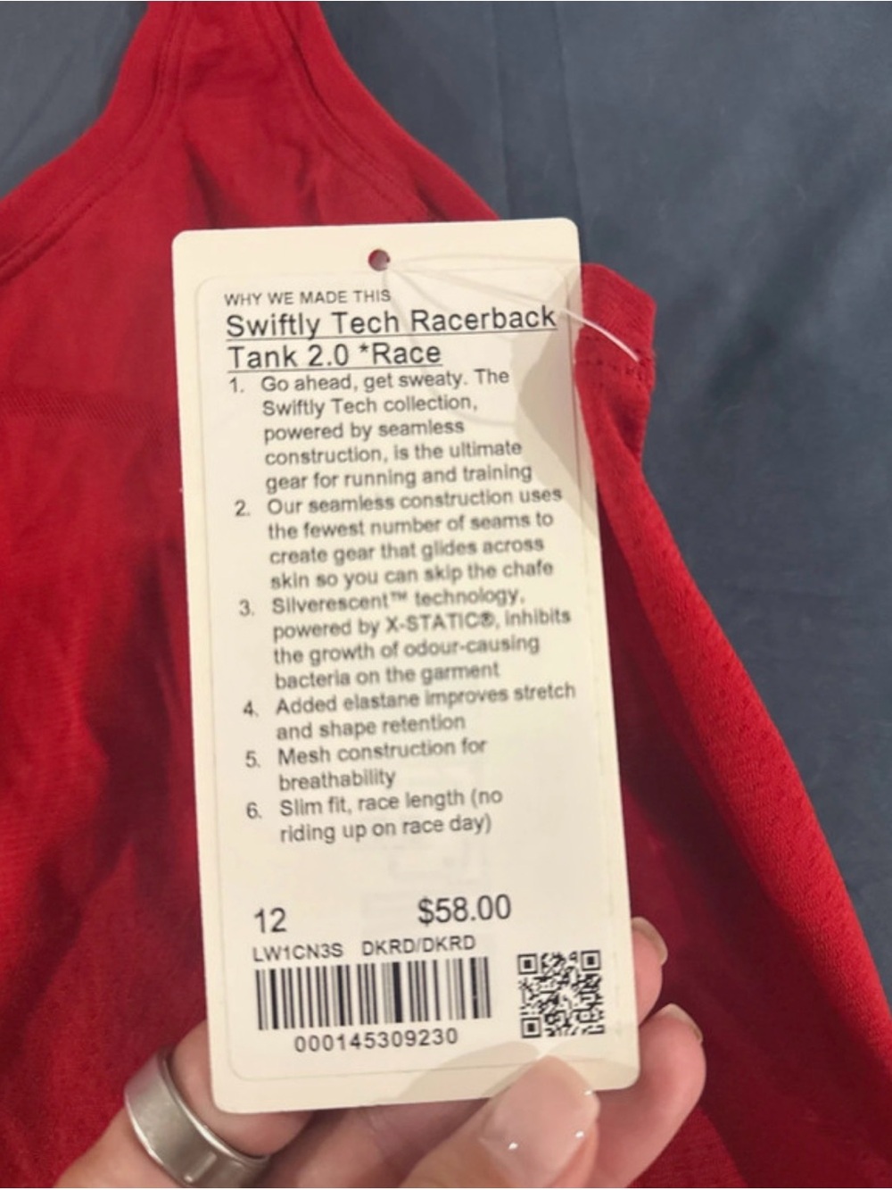 Lululemon Red Racerback Tank Top - Picture 2 of 3